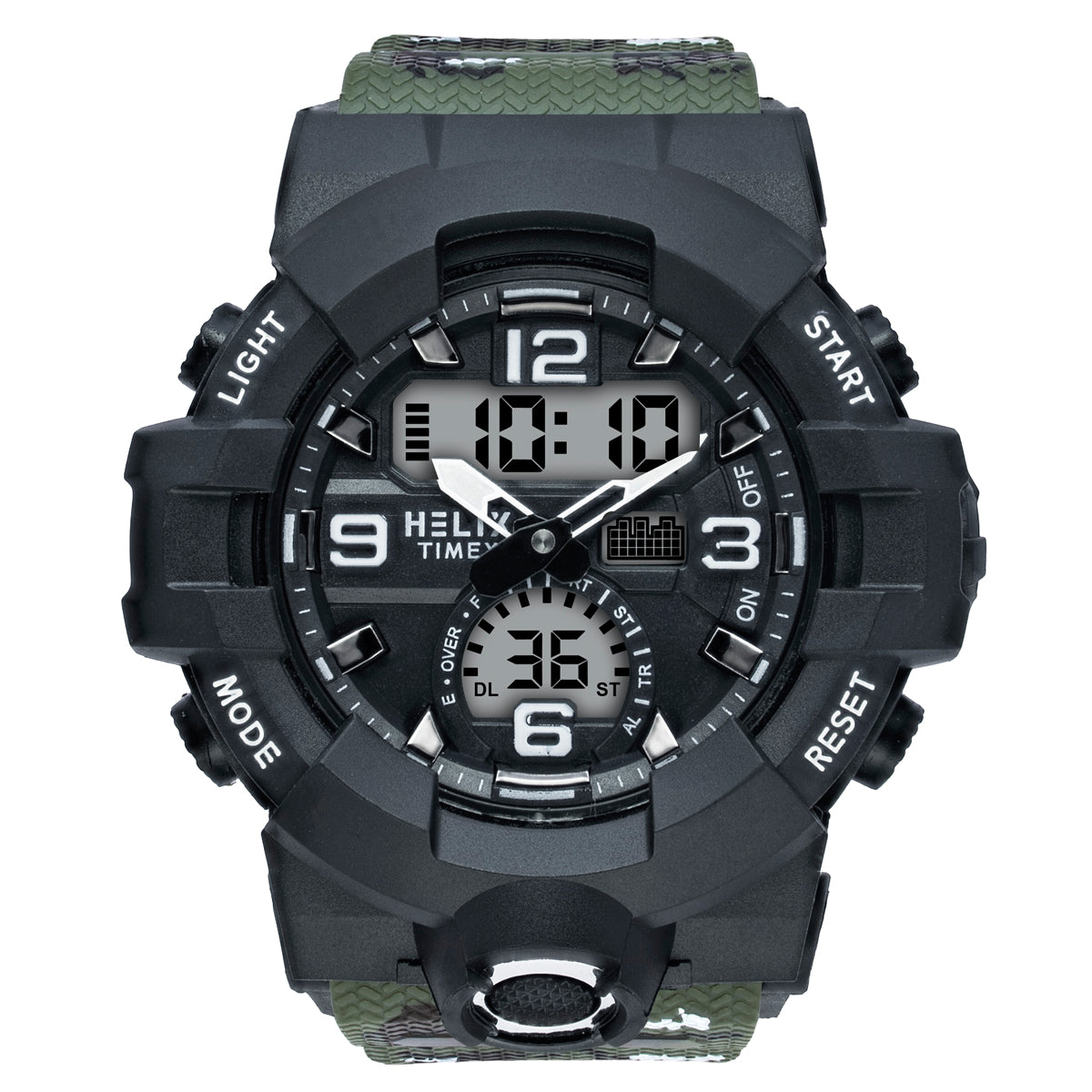 Helix By Timex Round 53mm Black Dial Ana Digital Men Watch - TWESK7701T