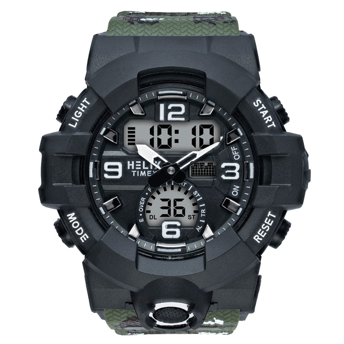 Helix By Timex Round 53mm Black Dial Ana Digital Men Watch - TWESK7701T