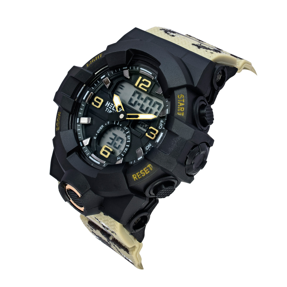 Helix By Timex Round 53mm Black Dial Ana Digital Men Watch - TWESK7703T