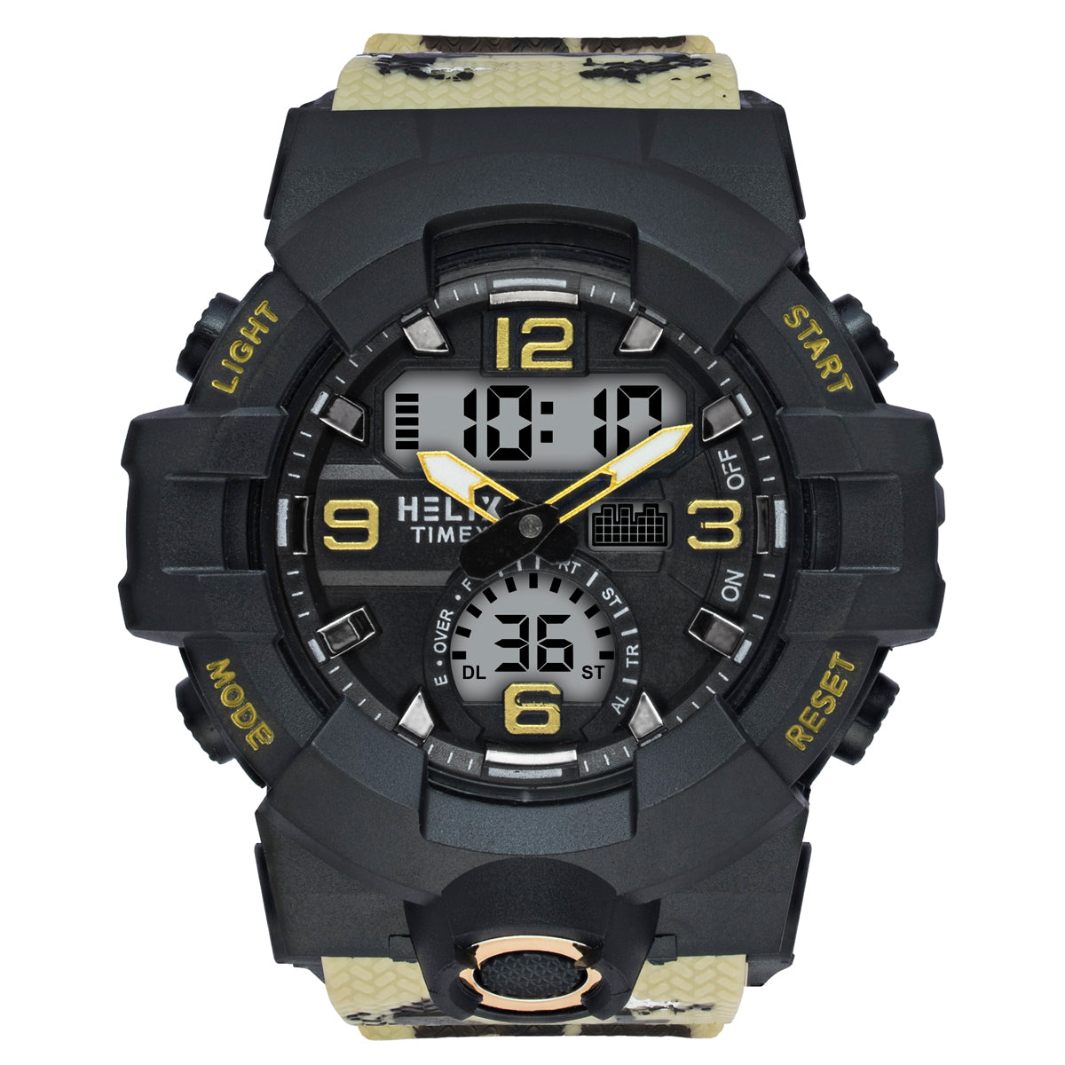 Helix By Timex Round 53mm Black Dial Ana Digital Men Watch - TWESK7703T