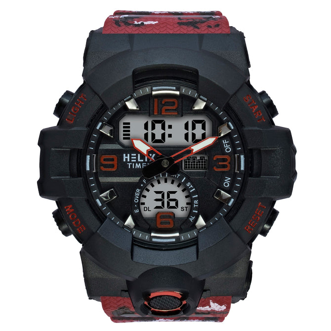 Helix By Timex Round 53mm Black Dial Ana Digital Men Watch - TWESK7704T