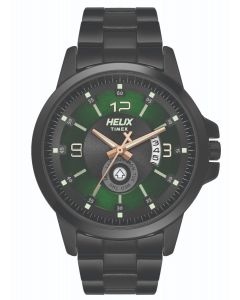 Helix black metal watches for mens
