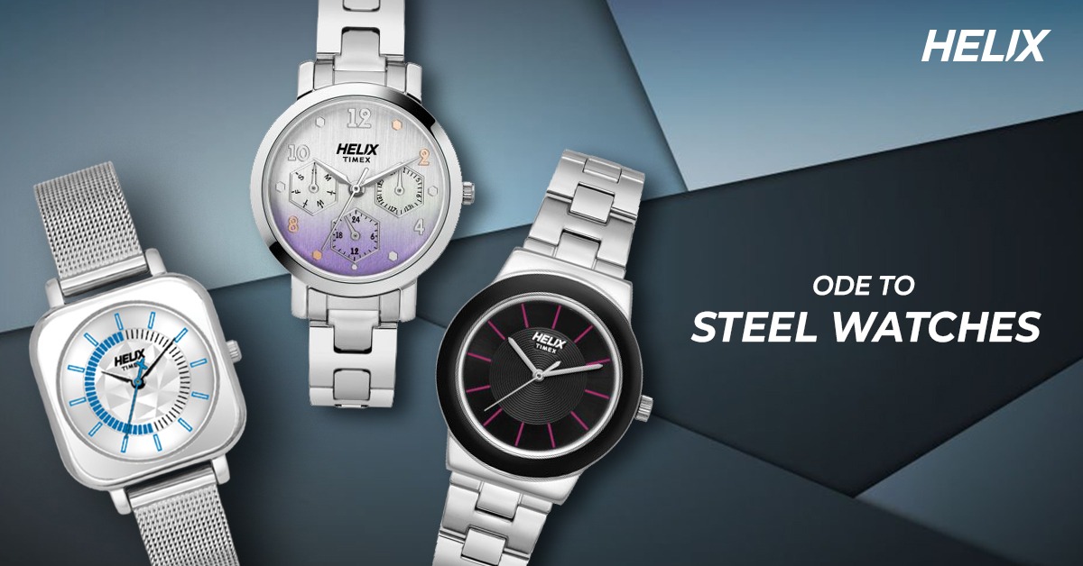 Ode to Steel Watches: 44 mm Day-Date Feature Stainless Steel Bracelet Watch