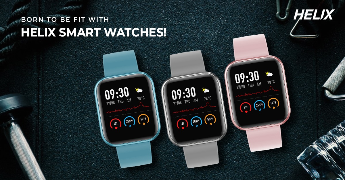 Born to be fit with Helix Smart Watches!